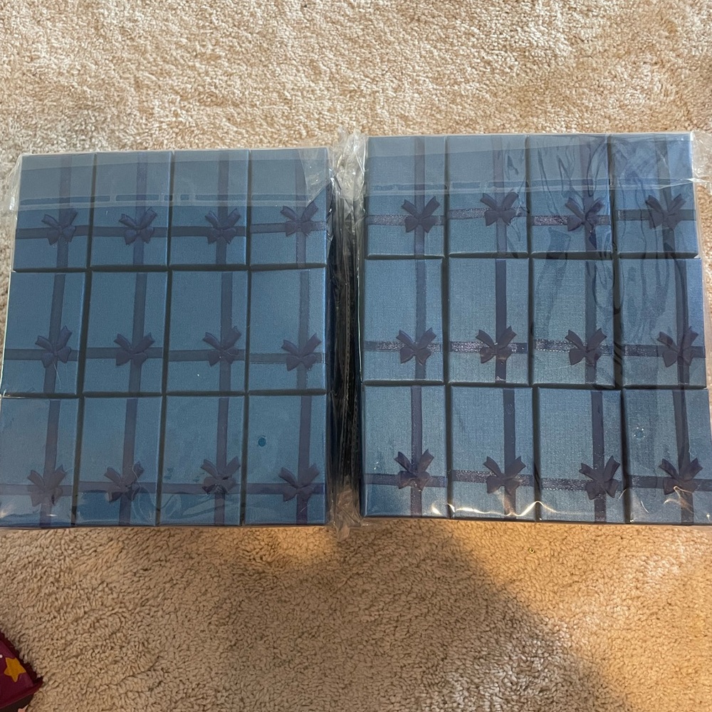 BULK- Blue Craft Cardboard Jewelry Boxes (lot of 144 boxes)